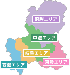 岐阜県の地図